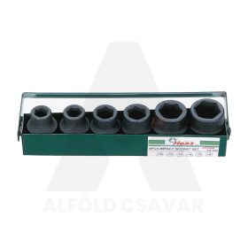 Dugókulcsfej GÉPI készlet 1/2"10-19mm 6db-os HANS