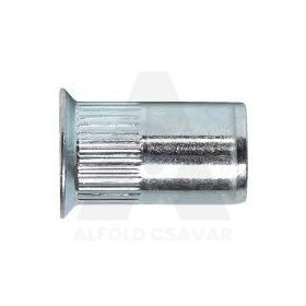 Szegecsanya M10 SF kerek rovátkolt galv.horg.