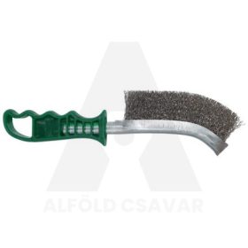 Kézikefe zöld nyelű 140x265/0,3 INOX