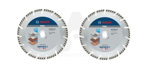 Vágókorong gyémánt 230 mm multi 2 db BOSCH