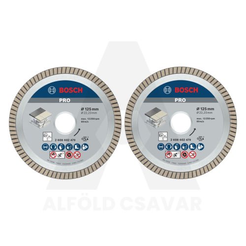 Vágókorong gyémánt csempe 125  mm  BOSCH 2db