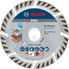 Vágókorong gyémánt 125mm uni. Bosch (10db/cs)