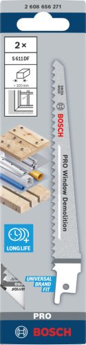 Orrfűrészlap 150mm Bosch 2db-os fa/fém/műa.