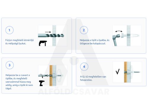 Gipszkarton dübel Műa. szárnyas 10x35mm Koelner
