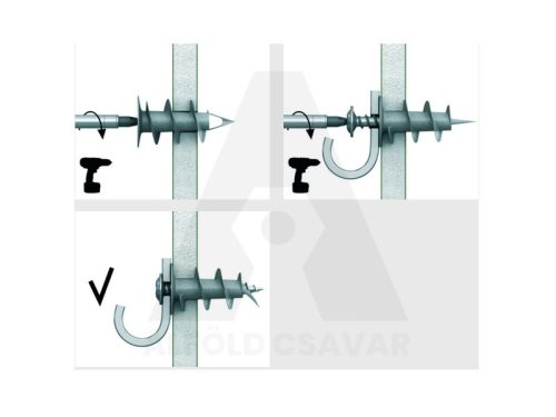 Gipszkarton dübel Fém önfúró 14x38mm Csavarmenetű
