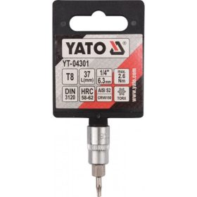 BIT dugókulcs Torx 1/4" T8 CrV  YATO