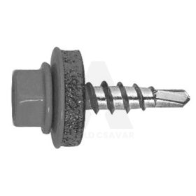 Önfúró tetőcsavar HLF +EPDM 4,8x19 fémhez (RAL9006