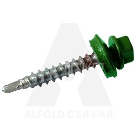 Önfúró tetőcsavar HLF +EPDM 4,8x35 fához (RAL6005)