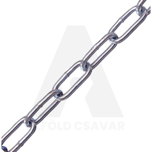 Lánc hosszúszemű 2x(50m) acél galv. horg.