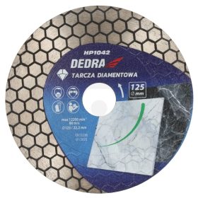 Vágókorong, Gyémánt, 125mm, méhsejt forma DEDRA