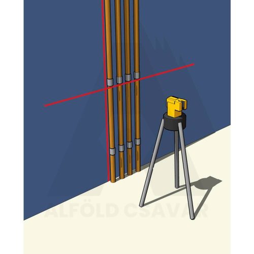 Keresztvonalas lézer, önbeálló, Stabila LAX50