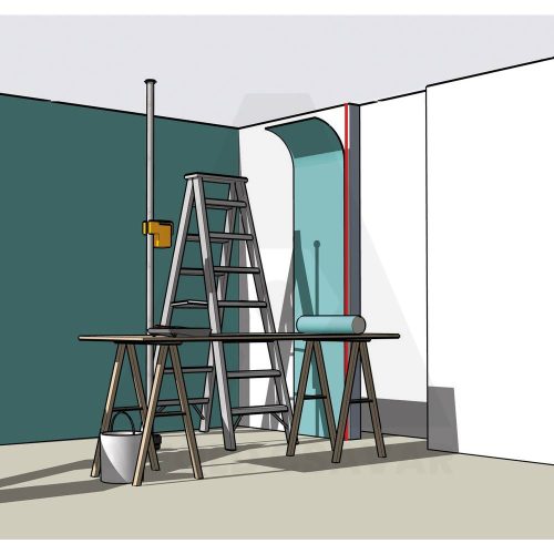 Keresztvonalas lézer, önbeálló, Stabila LAX50