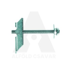 Billenőhorog, M6x100 menetes csappal, Galv. Horg.