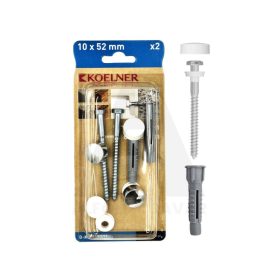 10x52mm WC rögzítő HLF csavar+tipli 2db-os