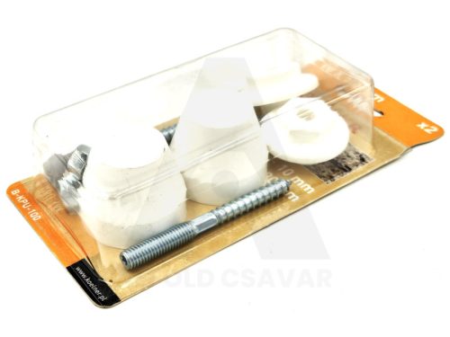 14x70mm Mosdó rögzítő készlet FIX fehér 2db-os