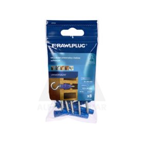 4,5x80mm univerzális tipli kampóval 8db-os