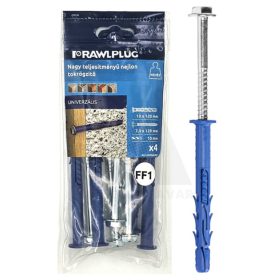 10x100mm nagytelj.nejlon tokrögzítő HLF+Torx40/6db