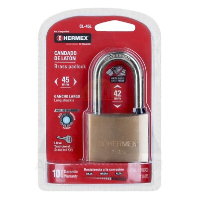 Lakat sárgaréz 45mm/2 kulcs