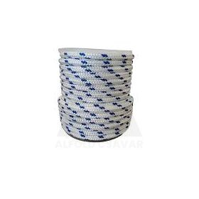 Kötél fonatolt PP 18mm fehér/kék