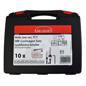 Lyukfűrész készlet 10 db-os 19-64mm/adapter/HEXKEY
