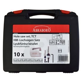 Lyukfűrész készlet 10 db-os 22-76mm/adapter/HEXKEY