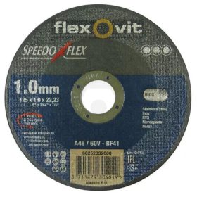 Vágókorong fém/inox 125x1 Flexovit speedoflex