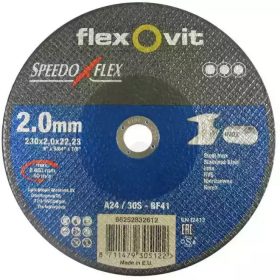 Vágókorong fém/inox 230x2 Flexovit speedoflex