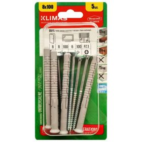 8x100 Rögzítőcsavar+tipli SFKH / 5db-os