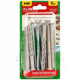 8x100 Rögzítőcsavar+tipli HLF / 5db-os